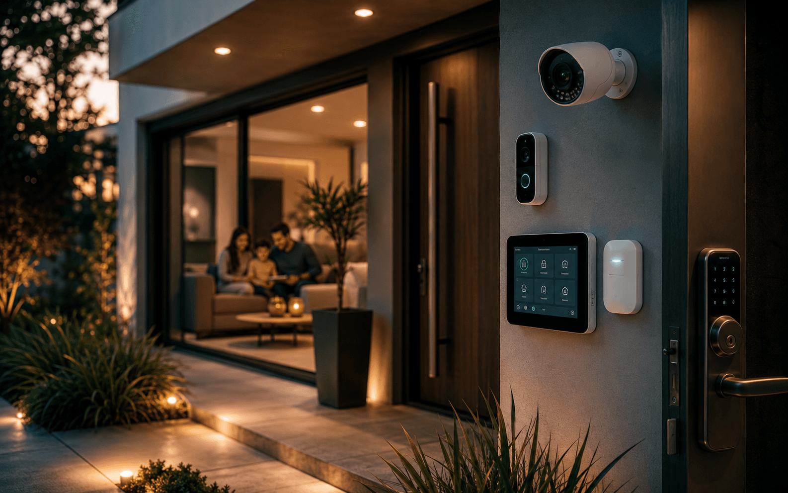 Residential smart camera and home security installation